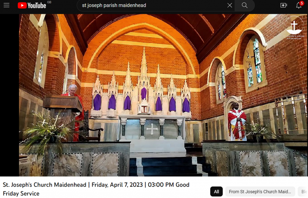 Online Mass on youTube